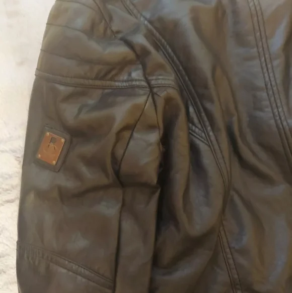 Vintage Womens Rocawear Faux Leather Jacket Coat Black Size L Early 2000’s - Picture 12 of 14